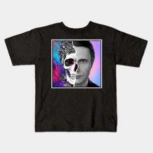Psychedelic Space Hannibal with Rose Skull Kids T-Shirt
